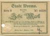 Worms - Stadt - 15.10.1918 - 1.2.1919  - 10 Mark 