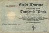 Worms - Stadt - 16.10.1922 - 1000 Mark 