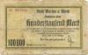 Worms - Stadt - 26.6.1923 - 100000 Mark 