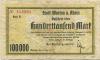 Worms - Stadt - 26.6.1923 - 100000 Mark 