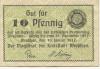 Wreschen (heute: PL-Wrzesnia) - Stadt - 10.1.1917 - 31.12.1917 - 10 Pfennig
