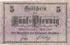 Wreschen (heute: PL-Wrzesnia) - Stadt - - 1.4.1920 - 5 Pfennig 