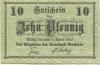 Wreschen (heute: PL-Wrzesnia) - Stadt - - 1.4.1920 - 10 Pfennig 