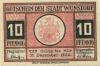 Wunstorf - Stadt - - 31.12.1922 - 10 Pfennig 