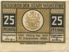 Wunstorf - Stadt - - 31.12.1922 - 25 Pfennig 
