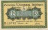 Wurzbach - Gemeinde - 1.7.1921 - 10 Pfennig 