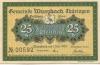 Wurzbach - Gemeinde - 1.7.1921 - 25 Pfennig 