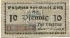 Zeitz - Stadt - -- - 10 Pfennig 