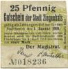 Ziegenhals (heute: PL-Glucholazy) - Stadt - - 1.1.1919 - 25 Pfennig