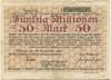Zittau - Amtshauptmannschaft, Stadt und Alfred Peter, Zittauer Handelsbank - 28.9.1923 - 50 Millionen Mark 