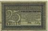 Zittau - Amtshauptmannschaft und Stadt - 1.1.1919 - 31.12.1919 - 25 Pfennig