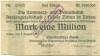 Zittau - Oberlausitzer Bank, Abteilung Allgemeine Deutsche Credit-Anstalt - 9.8.1923 - 1 Million Mark