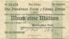 Zittau - Oberlausitzer Bank, Abteilung Allgemeine Deutsche Credit-Anstalt - 9.8.1923 - 1 Million Mark 
