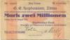 Zittau - Oberlausitzer Bank, Abteilung Allgemeine Deutsche Credit-Anstalt - 22.8.1923 - 2 Millionen Mark
