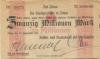 Zittau - Städte- und Staatsbank der Oberlausitz - 27.9.1923 - 20 Millionen Mark