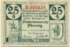 Zobten (heute: PL-Sleza) - Stadt - 25.10.1919 - 25 Pfennig 