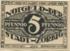 Zörbig - Stadt - - 30.9.1921 - 5 Pfennig 
