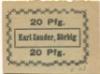Zörbig - Zander, Emilie, Inhaberin von: Karl Zander, Kolonialwaren - -- - 20 Pfennig