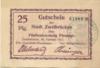Zweibrücken - Stadt - 20.2.1917 - 25 Pfennig 
