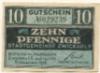 Zwickau - Stadt - - 31.12.1918 - 10 Pfennig 