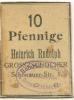 Großzschocher (heute: Leipzig) - Rudolph, Heinrich, Kolonialwaren, Schönauer Str. 1 - -- - 10 Pfennig