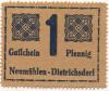 Neumühlen-Dietrichsdorf (heute: Kiel) - Gewerbetreibende - -- - 1 Pfennig