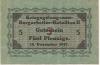 * - Kriegsgfangenen-Bergarbeiter-Bataillon II - 15.12.1917 - 5 Pfennig 