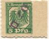 * - U-G, X.Armeekorps - -- - 5 Pfennig 