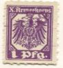 * - 78, X.Armeekorps - -- - 1 Pfennig 
