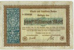 Aachen - Stadt- und Landkreis - 20.7.1923 - 5 Millionen Mark 