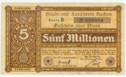 Aachen - Stadt- und Landkreis - 20.7.1923 - 5 Millionen Mark 