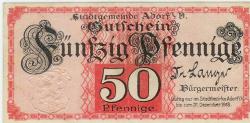 Adorf - Stadt - - 31.12.1918 - 50 Pfennig 
