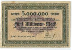 Adorf - Stadt - 25.8.1923 - 5 Millionen Mark 