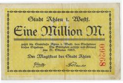 Ahlen - Stadt - - 31.10.1923 - 1 Million Mark 
