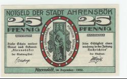 Ahrensbök - Stadt - Dezember 1920 - 25 Pfennig 