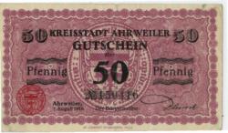 Ahrweiler (heute: Bad Neuenahr) - Stadt - 3.8.1918 - 50 Pfennig 