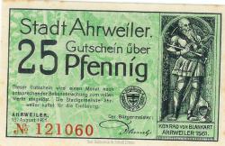 Ahrweiler (heute: Bad Neuenahr) - Stadt - 15.8.1921 - 25 Pfennig 