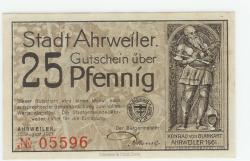 Ahrweiler (heute: Bad Neuenahr) - Stadt - 15.8.1921 - 25 Pfennig 