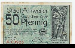 Ahrweiler (heute: Bad Neuenahr) - Stadt - 15.8.1921 - 50 Pfennig 