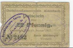 Aidenbach - Darlehnskassenverein - 15.1.1917 - 25 Pfennig 