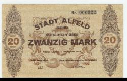 Alfeld - Stadt - 1.12.1918 - 1.2.1919 - 20 Mark 