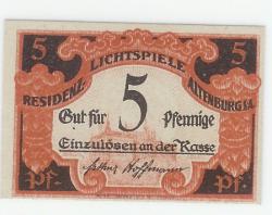 Altenburg - Residenz-Lichtspiele, Amalienstr. 4 - -- - 5 Pfennig