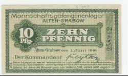 Alten-Grabow (heute: Möckern) - Mannschaftsgefangenenlager - 1.6.1916 - 10 Pfennig