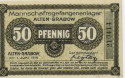 Alten-Grabow (heute: Möckern) - Mannschaftsgefangenenlager - 1.6.1916 - 50 Pfennig