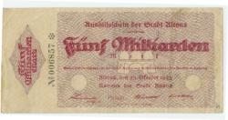 Altona - Stadt - 25.10.1923 - 5 Milliarden Mark