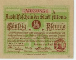 Altona - Stadt - 2.11.1918 - 1.2.1919 - 50 Pfennig