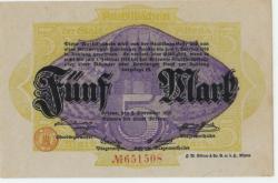 Altona - Stadt - 2.11.1918 - 1.2.1919 - 5 Mark