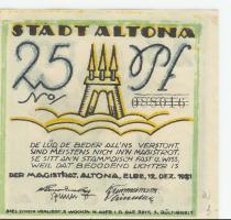 Altona - Stadt - 12.12.1921 - 25 Pfennig