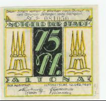 Altona - Stadt - 12.12.1921 - 75 Pfennig