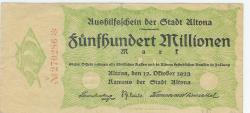 Altona - Stadt - 12.10.1923 - 500 Millionen Mark